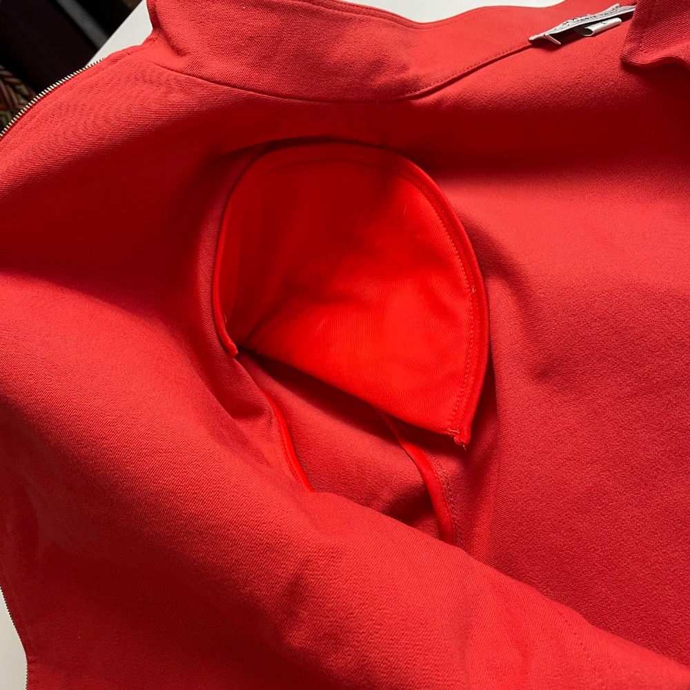 St John Sport Orange Coral Cotton Stretch Zipup Jacket Large 90’s Rare! - Picture 10 of 13